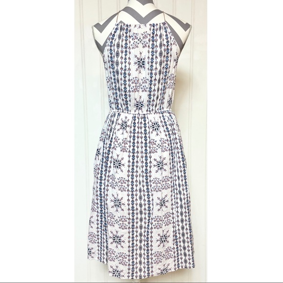 Women's Listicle Boho White Halter Cotton Midi Dress w/ Tassels Size Small - Picture 8 of 10